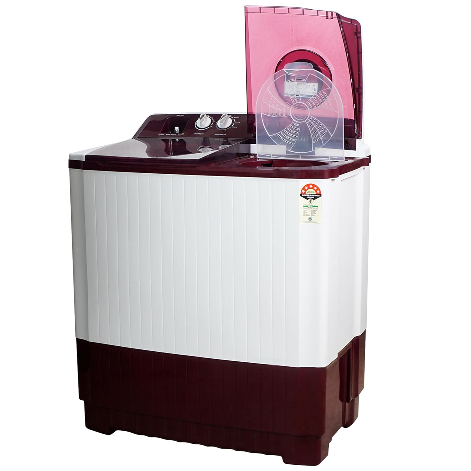 Voltas Beko ‎WTT10/UCABRSSWH4PTD 10 Kg 5 Star Semi Automatic Top Load Washing Machine BURGUNDY Mahajan Electronics online