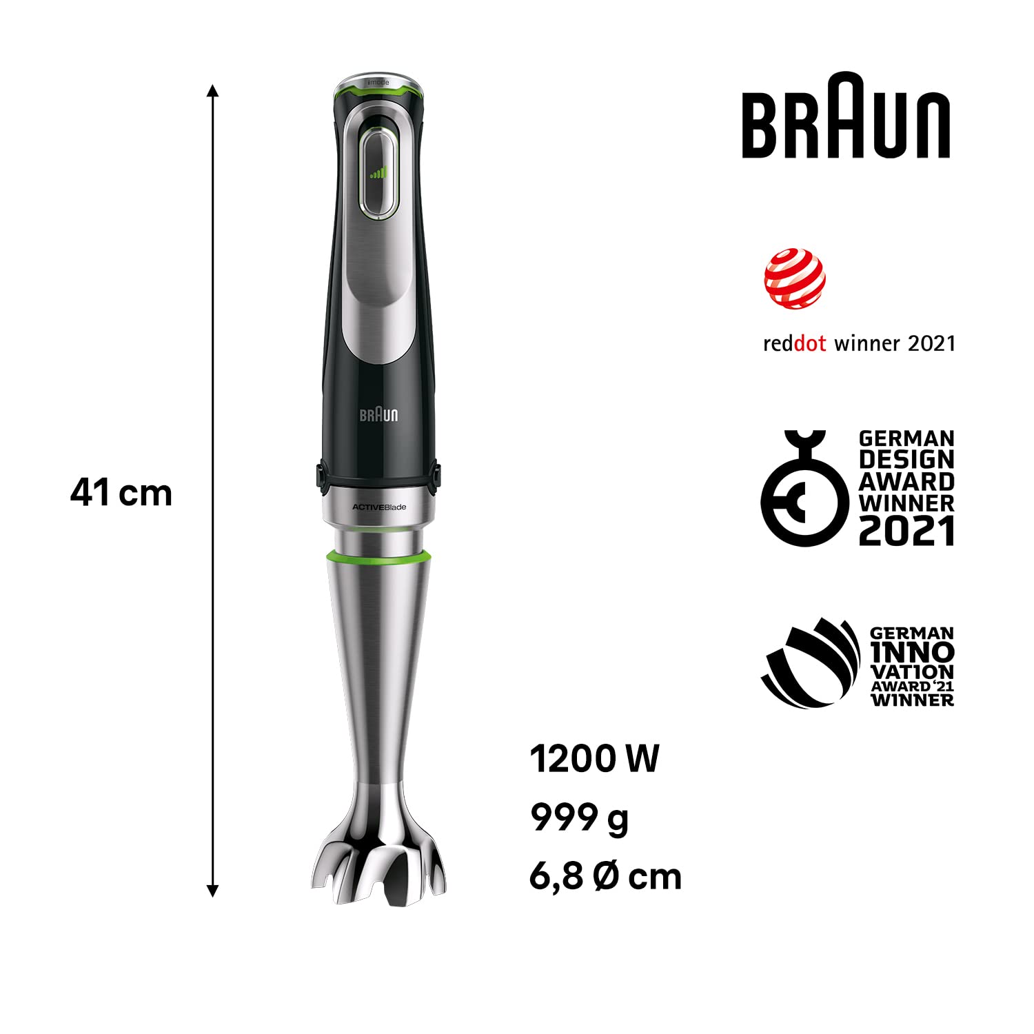 Braun MQ9187XLI MultiQuick 9 1200W Hand Blender | Food Processor Set