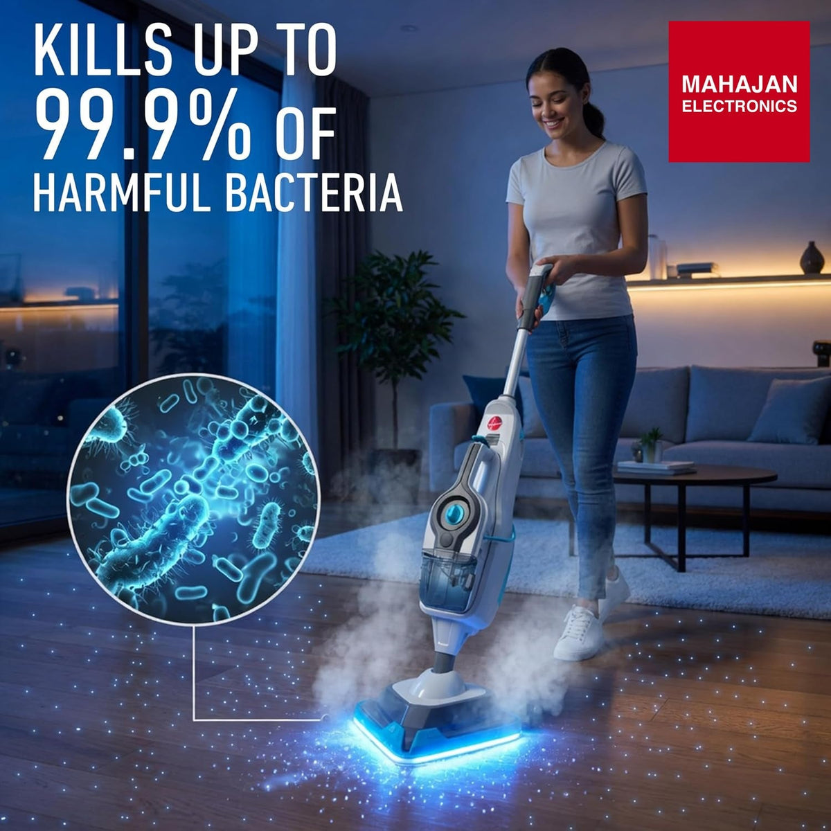 Hoover Steam Fresh Combi 2 in 1 HS86-SFC-I Multi-Surface Powerful Steam Mop & Detachable Handheld Vacuum Cleaner with 10 Accessories – Mahajan Electronics Online.