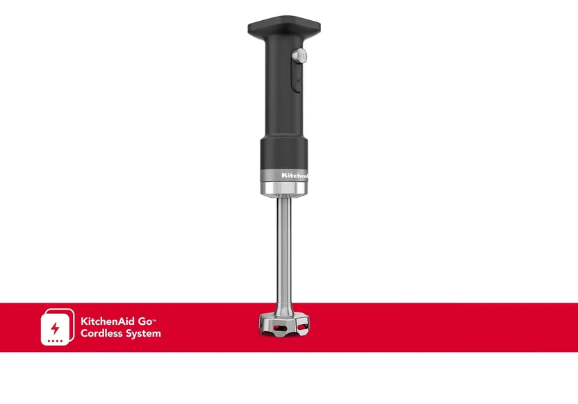 KitchenAid 5KHBRV00ABM Go Cordless Hand Blender, 700ml BPA-Free Blending Jar, Variable Speed Trigger, Stainless Steel Blade, Removable Stainless Steel Blending Arm (Lithium Ion Battery 10.8V | Sold Separately) BRAUN