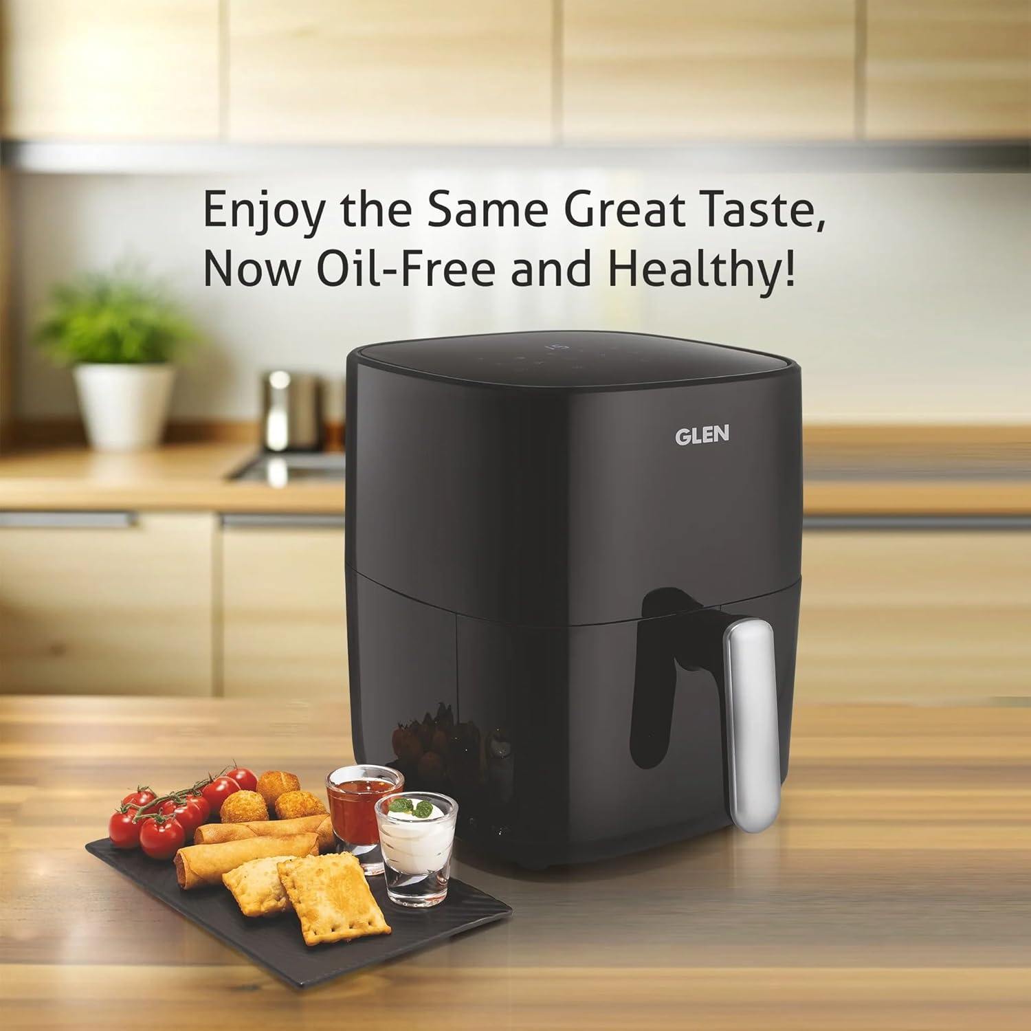 Glen SA-3041 DBL Digital Air Fryer, 5.0 Litre Digital Controls, 8 Pre Set Menu Timer, Temperature Control, 1500W -Black Mahajan Electronics Online
