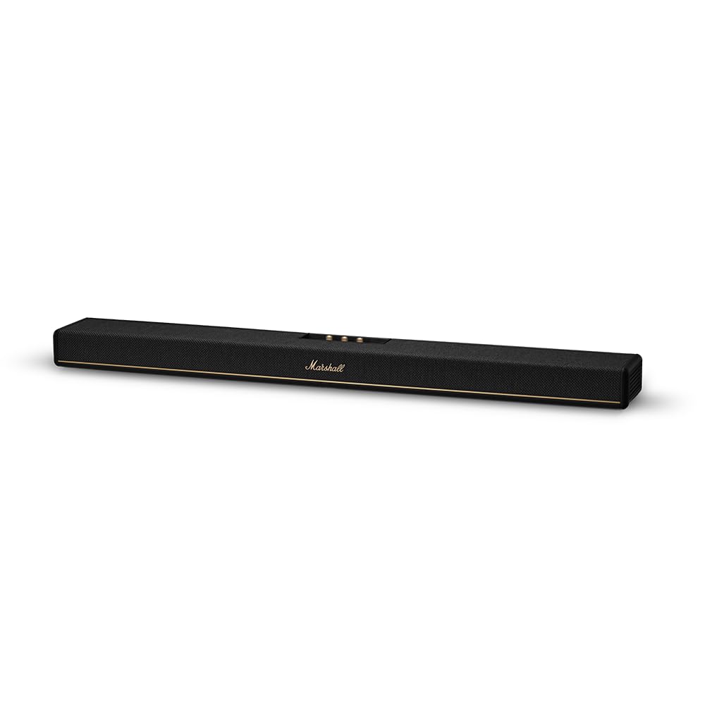 Marshall Heston120 soundbar with Dolby Atmos & DTS:X, Wired & Wireless Subwoofer Connectivity – Dual HDMI, RCA, Bluetooth, WiFi, Google Cast, Spotify, Airplay2 Mahajan Electronics Online