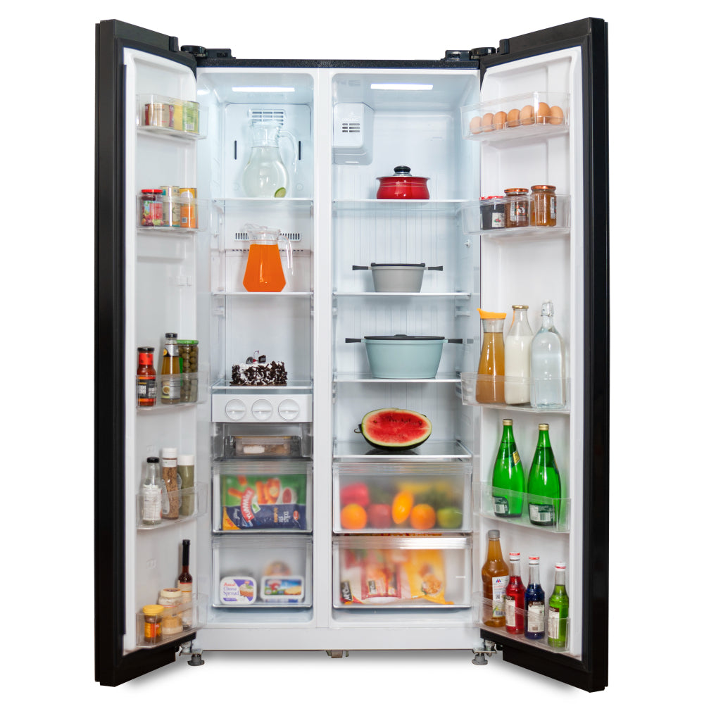 Kelvinator 584 litres Side By Side Refrigerator, Black KRS-B600BKG - Mahajan Electronics Online