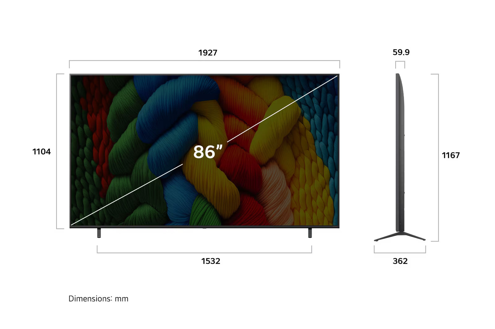 LG 86NANO85A6A  217cm (86) Smart TV with α7 AI Processor 4K Gen8, Filmmaker Mode with Dolby Atmos 2025 Mahajan Electronics Online