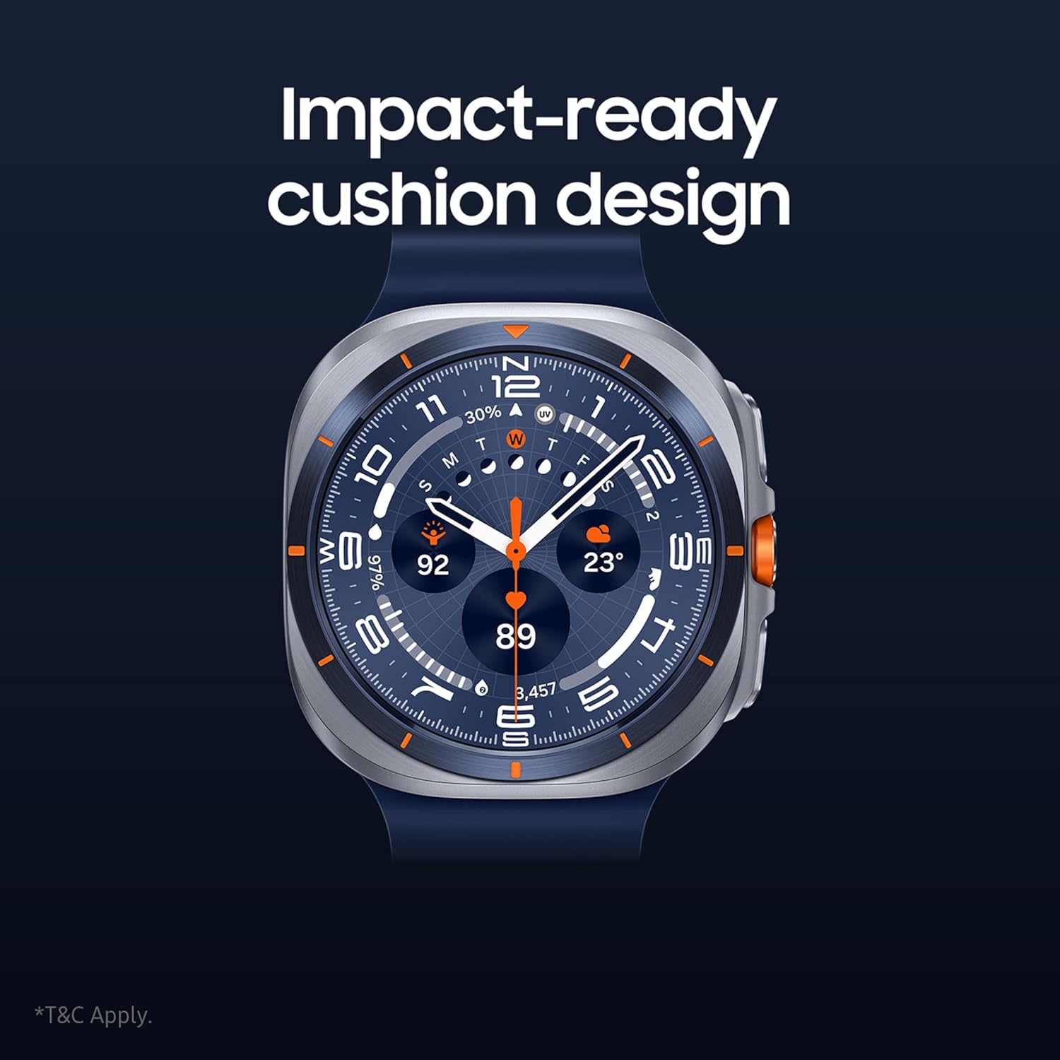 Samsung Galaxy Watch Ultra (47mm, LTE, Titanium Blue) with Upto 100h Battery | 3nm Processor | Dual GPS | Quick Button/Siren | Sapphire Glass | 10ATM & IP68 | BP & ECG Monitor | Energy Score & Ages Mahajan Electronics Online