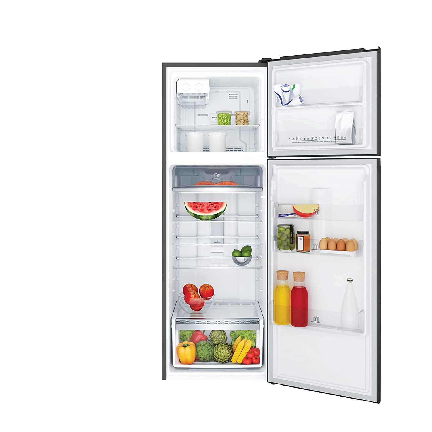 ELECTROLUX 360L Frost Free Invertor Double Door Refrigerator, Top Freezer, TasteLockAuto & TasteSeal Technology, Glossy Black Steel, UltimateTaste 300, ETB3700K-H