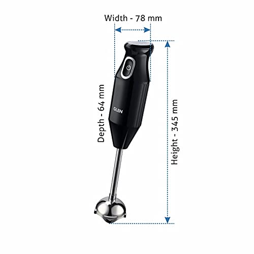 Glen SA 4049 DX Hand Blender 200 Watt with Stainless Steel Arm , 2 Year Warranty (ISI Certified) Mahajan Electronics Online