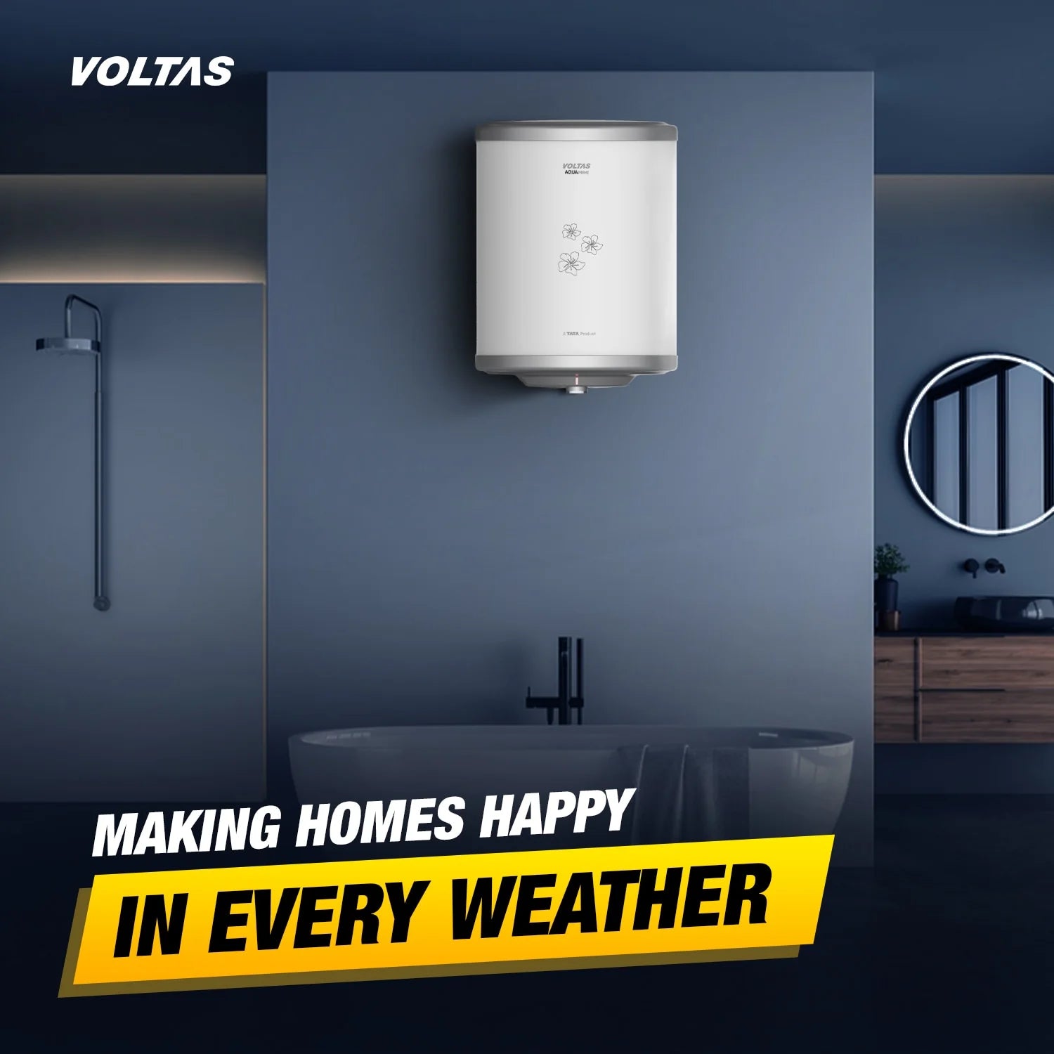 Voltas Aqua Prime 4 Star Water Heater - 15L (2000 W) 4610035 Mahajan Electronics Online