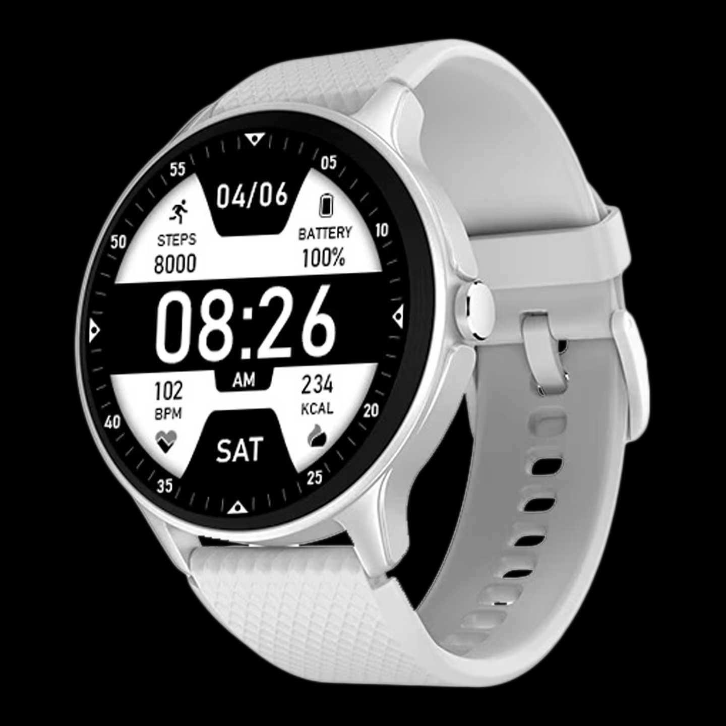 NoiseFit Curve Smartwatch with Bluetooth Calling (35.05mm TFT Display, IP68 Water Resistant, Silver Grey Strap) - Mahajan Electronics Online