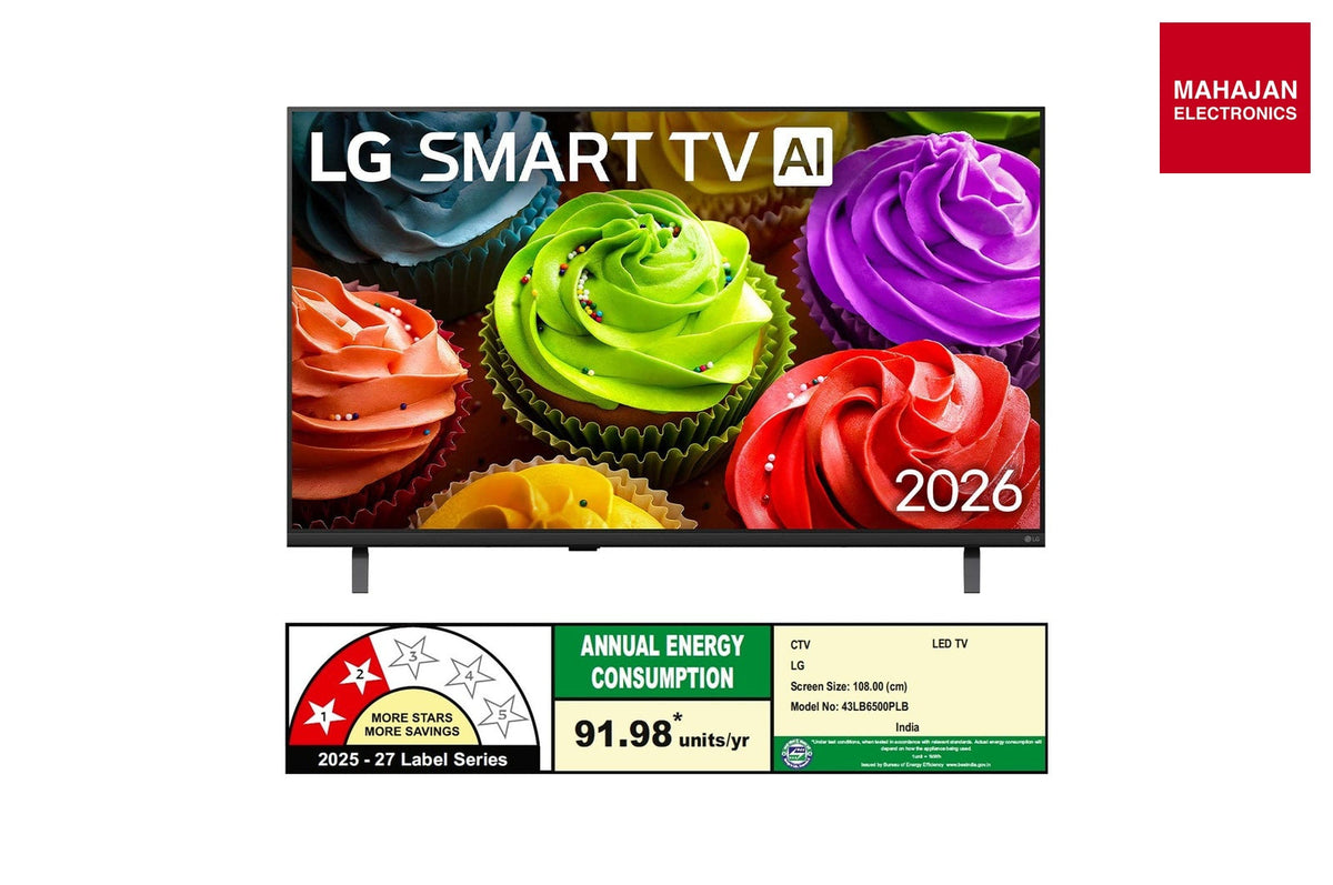 LG 43LB6500PLB 108cm (43) SMART TV AI LB65 FHD 2026 with Dolby Atmos – Mahajan Electronics Online.