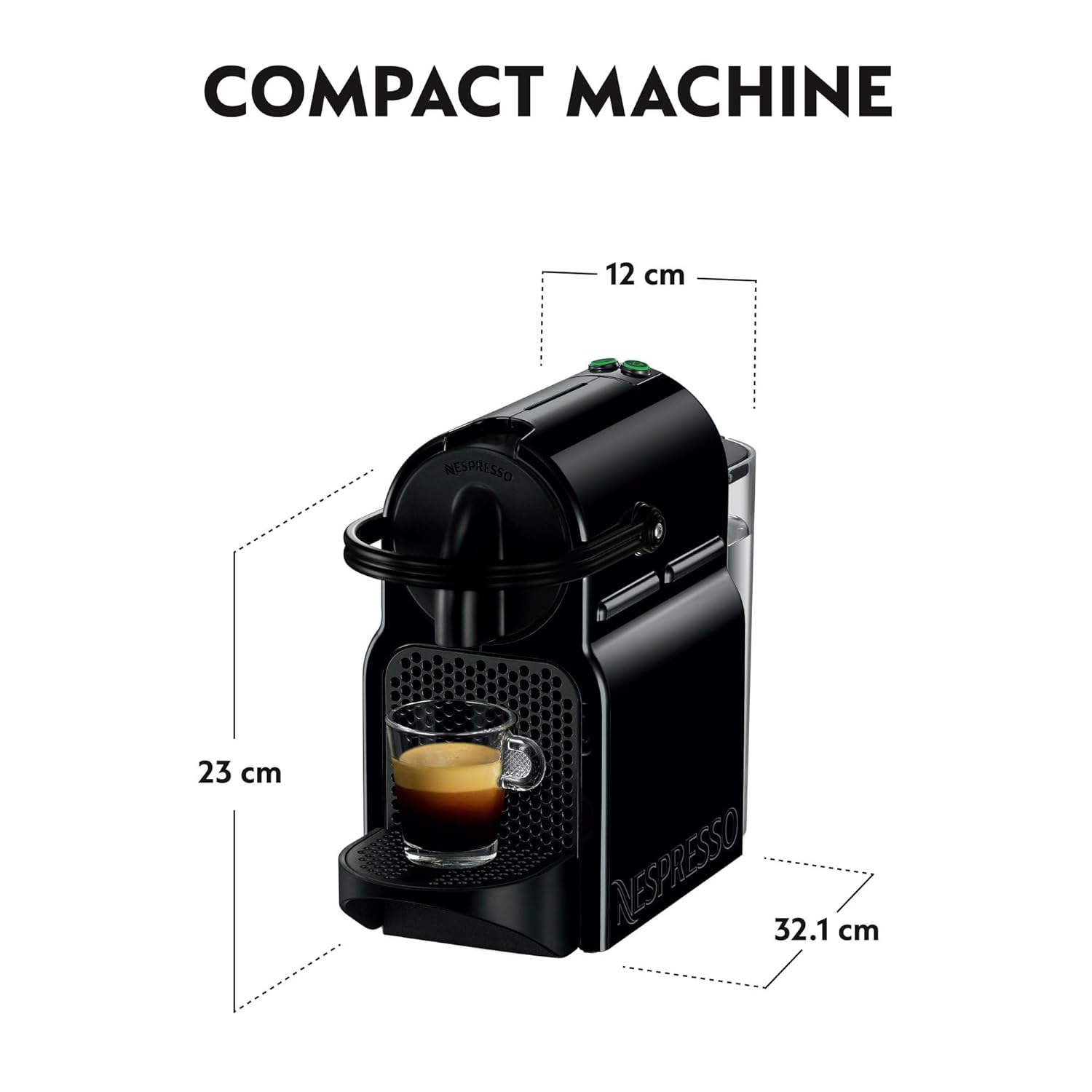 De’Longhi Nespresso Inissia EN 80.B Espresso Coffee Machine (19 Bar, Black) MAHAJAN ELECTRONICS