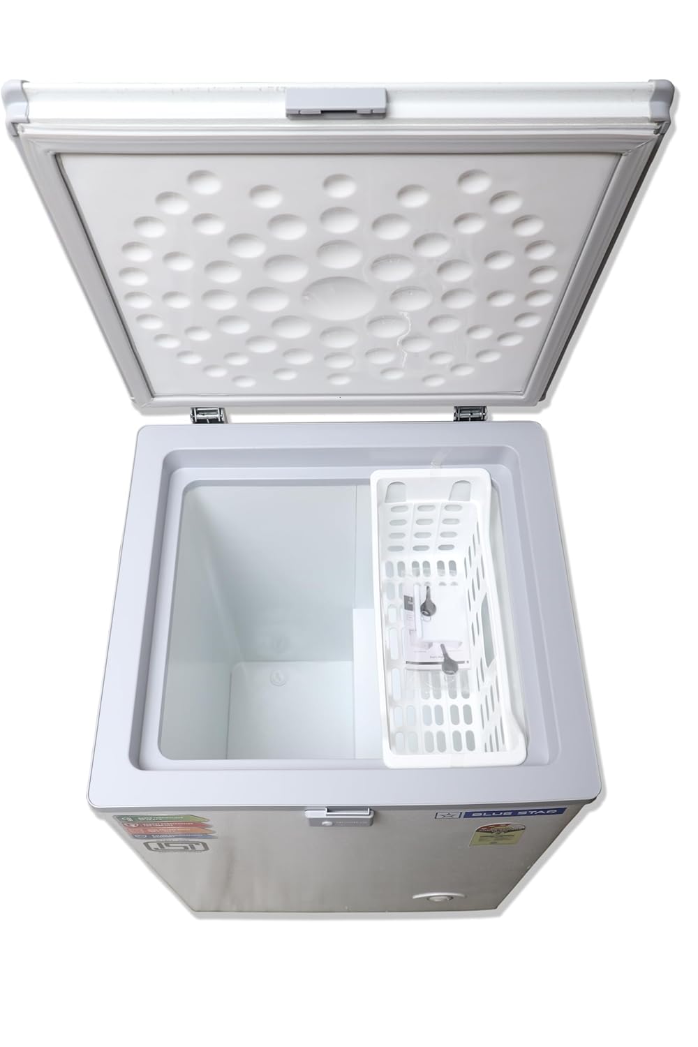 Blue Star CF3-130NPYW-RDEYN 130 Litre Chest Freezer (White, 3 Star, R600A Refrigerant, Single Door, Manual Defrost, Made in India) Bluestar