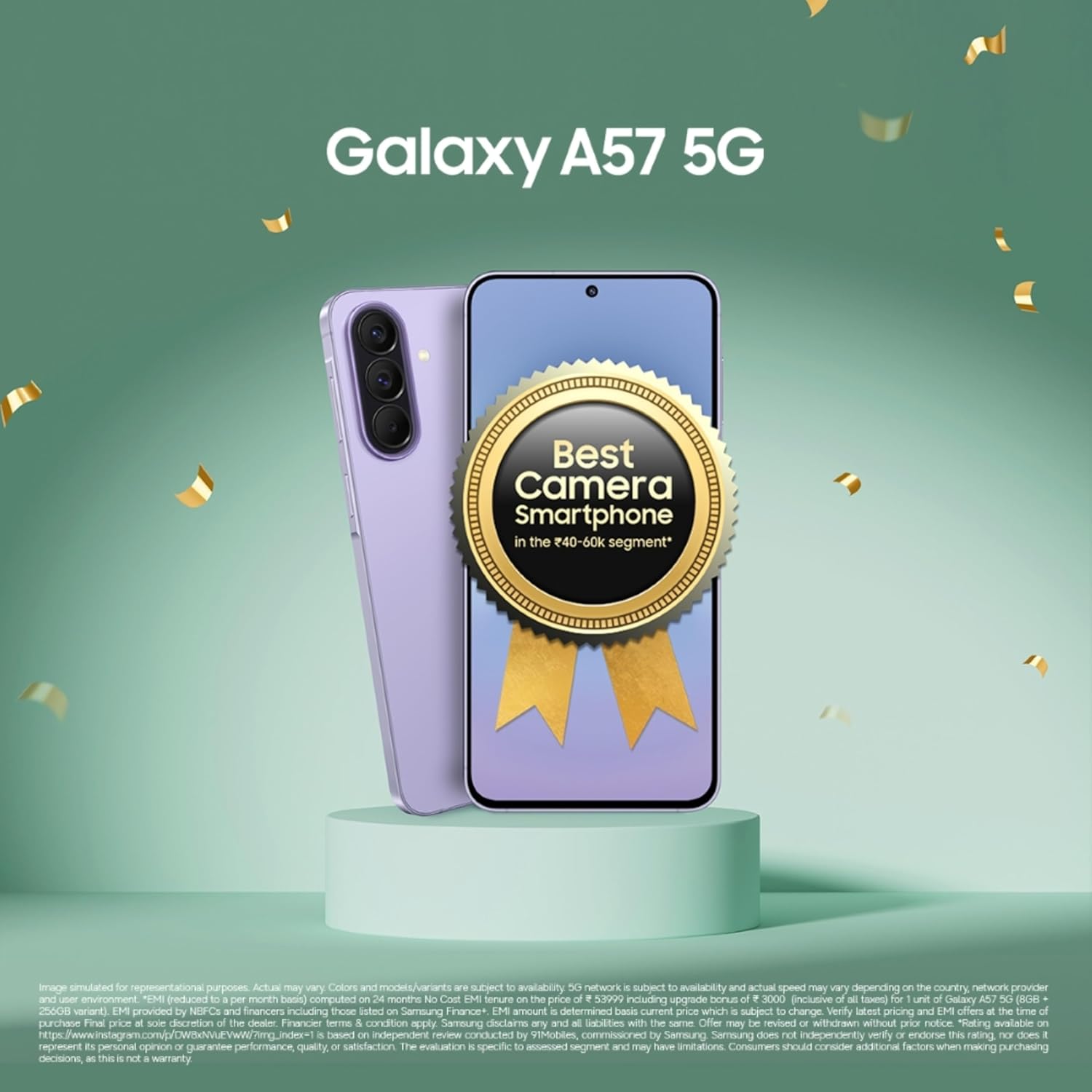 Samsung Galaxy A57 5G (Awesome Navy, 8GB RAM, 256GB Storage), Agentic AI, Triple Camera with Nightography Video, 2 Days Battery Life, 6 Gen OS Upgrades, IP68, 6.9mm Sleek Mahajan Electronics Online