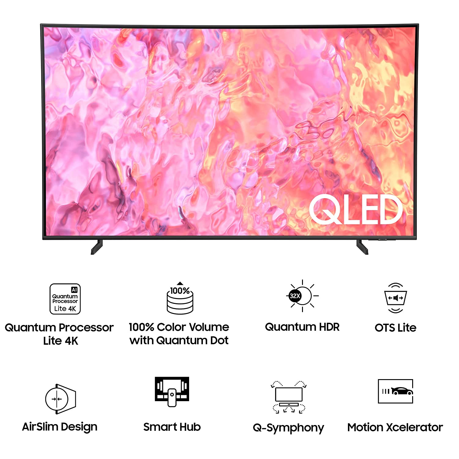 Samsung 108 cm QA43Q60CAKLXL (43 inches) 4K Ultra HD Smart Neo QLED TV (Titan Grey) - Mahajan Electronics Online