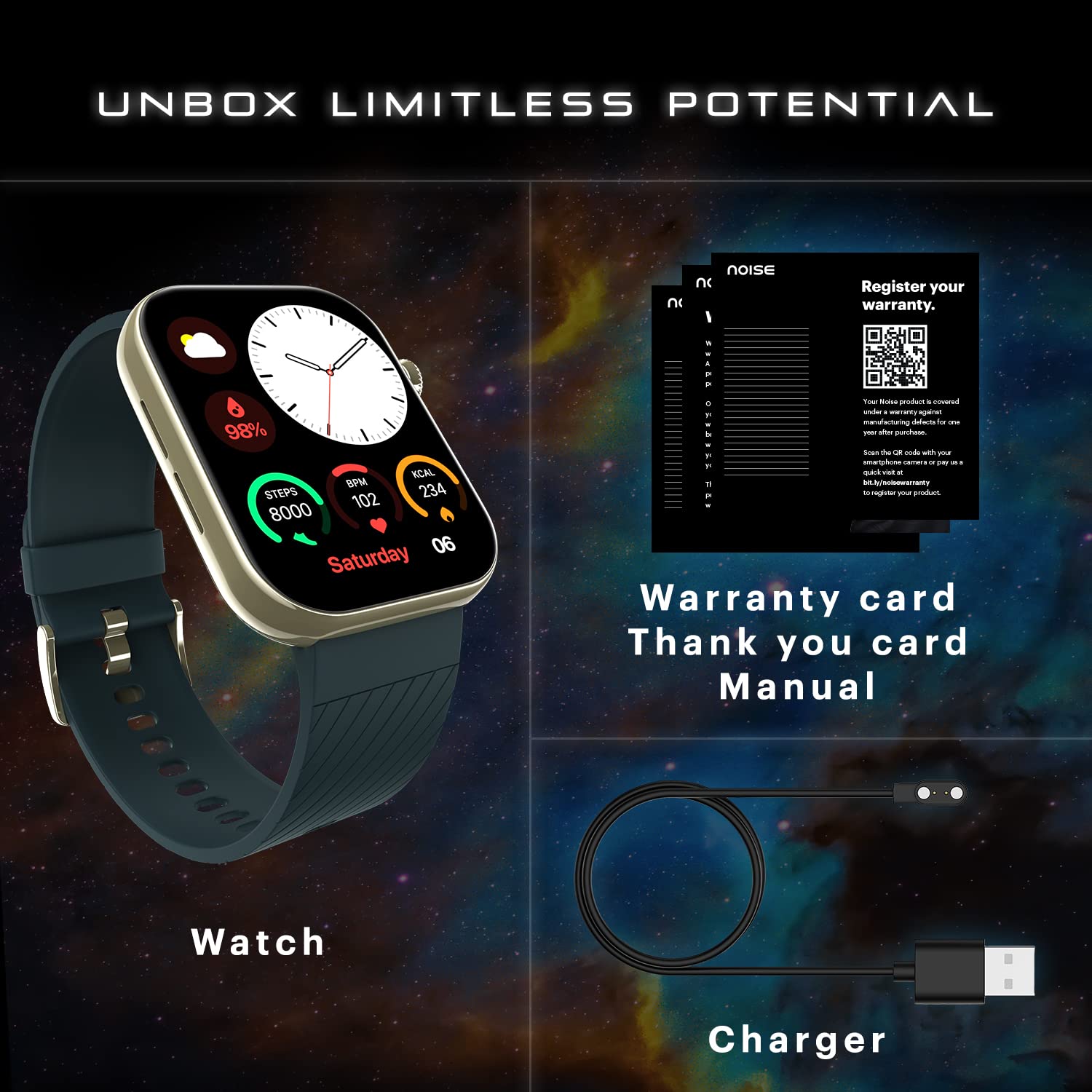 Noise ColorFit Ultra 3 Bluetooth Calling Smart Watch with Biggest 1.96" AMOLED Display, (Jet Black) - Mahajan Electronics Online