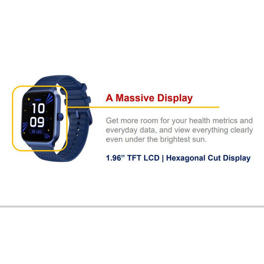 Noise ColorFit Canvas Bluetooth Calling Smart Watch with IP67 Water Resistance, Heart rate monitor, 100 Plus Sports modes (Blue) - Mahajan Electronics Online