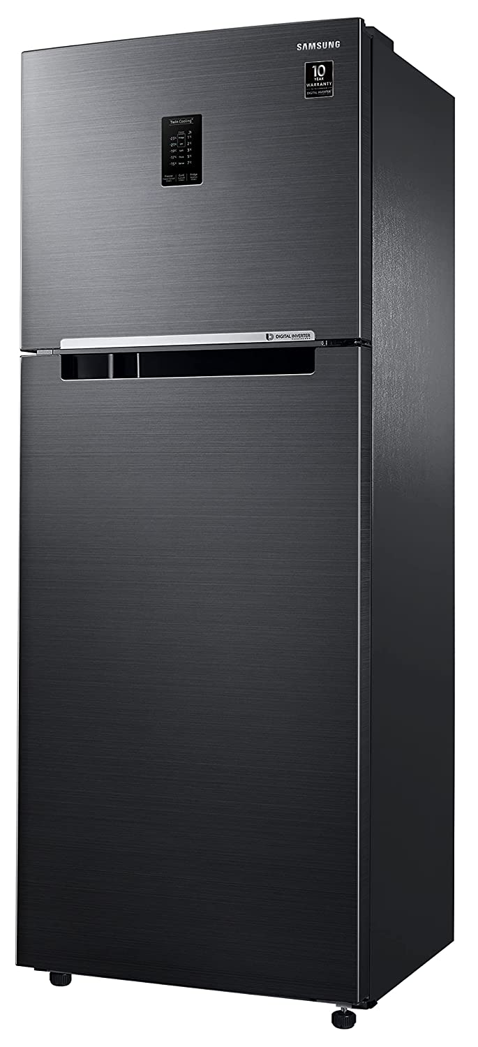 Samsung 376L 2 Star Inverter Frost-Free Convertible 5 In 1 Curd Maestro Double Door Refrigerator (RT42C5C52BS/HL,Black Inox 2023 Model) - Mahajan Electronics Online