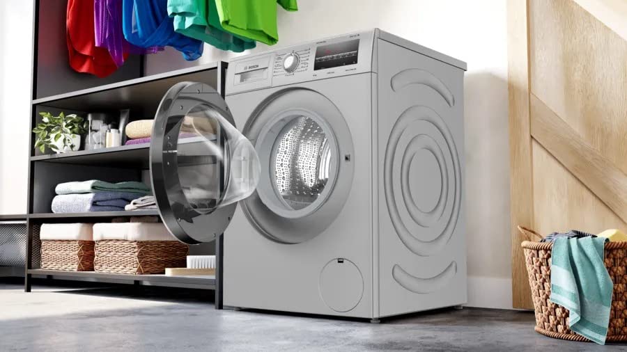 Bosch 8 KG WAJ2846GIN,Silver 1400 RPM Inverter Front Loading Washing Machine With Inbuilt Heater & Steam Wash - Mahajan Electronics Online