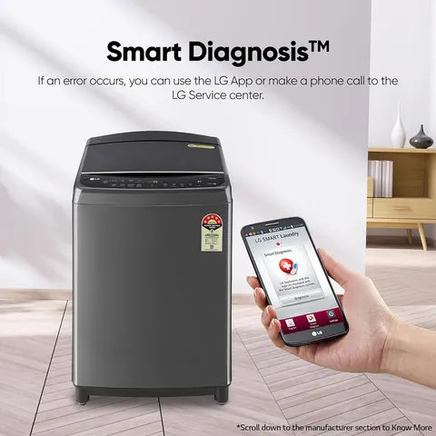 LG THD11SWM.ABMQEIL 11 kg 5 Star Inverter Fully Automatic Top Load Washing Machine ( AI Direct Drive, Middle Black) Mahajan Electronics Online