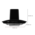 Crompton SensoSmart CHD-SSC60FLX-MBL 60cm 1368m3/hr Ducted Wall Mounted Chimney with Filterless Technology (Black) Mahajan Electronics Online