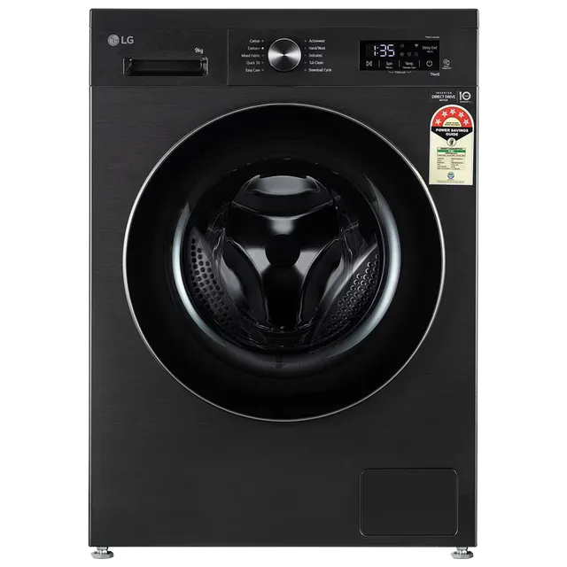 LG FHB1209Z4B 9 kg 5 Star Wi-Fi Inverter Fully Automatic Front Load Washing Machine ( Auto Restart, Platinum Black) Mahajan Electronics Online