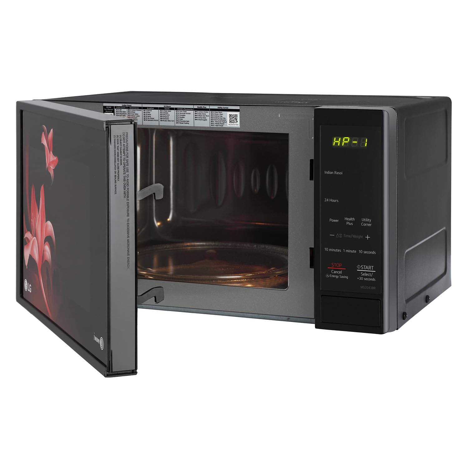 LG MS2043BR 20 L Solo Microwave Oven ( Black, With i-wave Technology & Anti-Bacterial Cavity) - 2023 Model