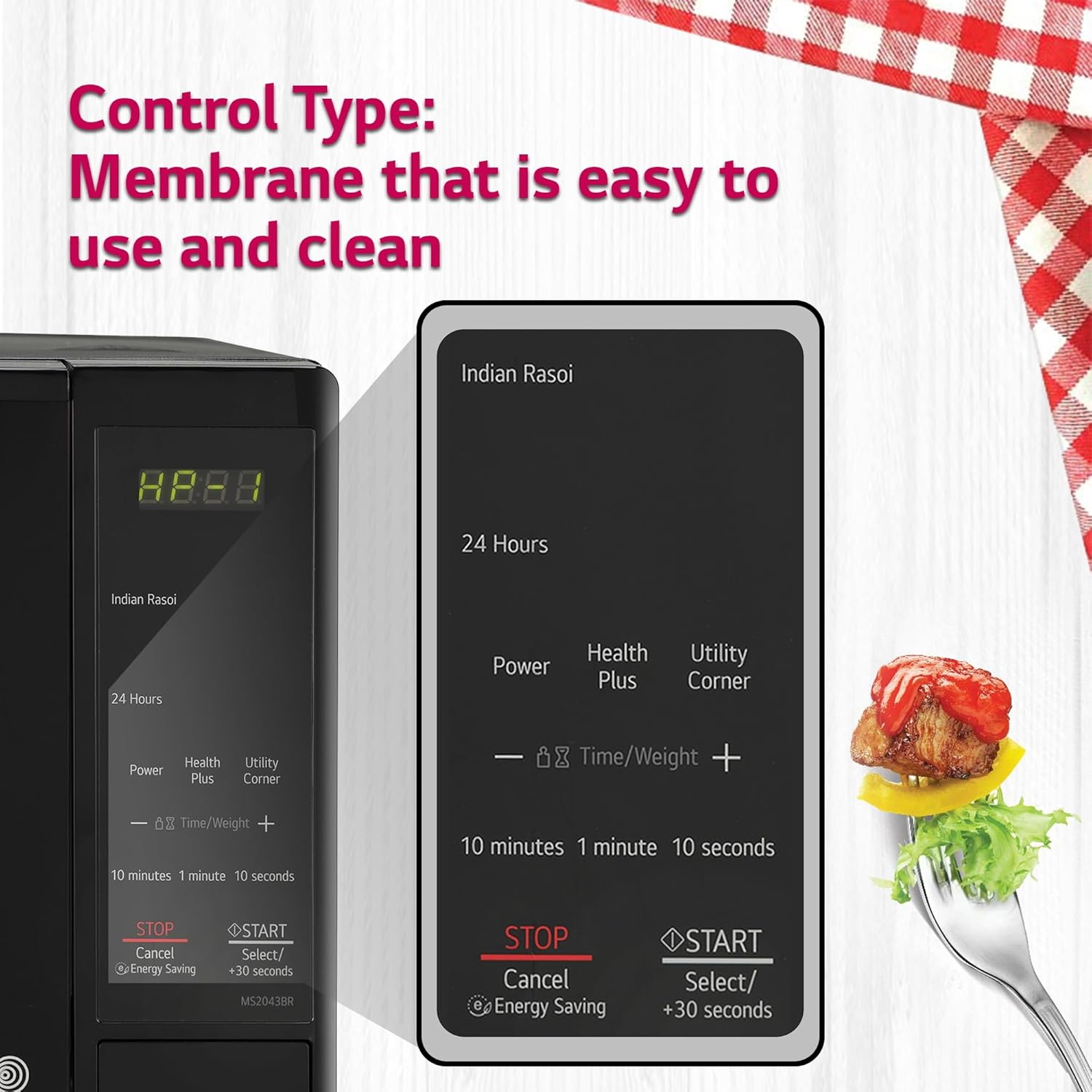 LG MS2043BR 20 L Solo Microwave Oven ( Black, With i-wave Technology & Anti-Bacterial Cavity) - 2023 Model