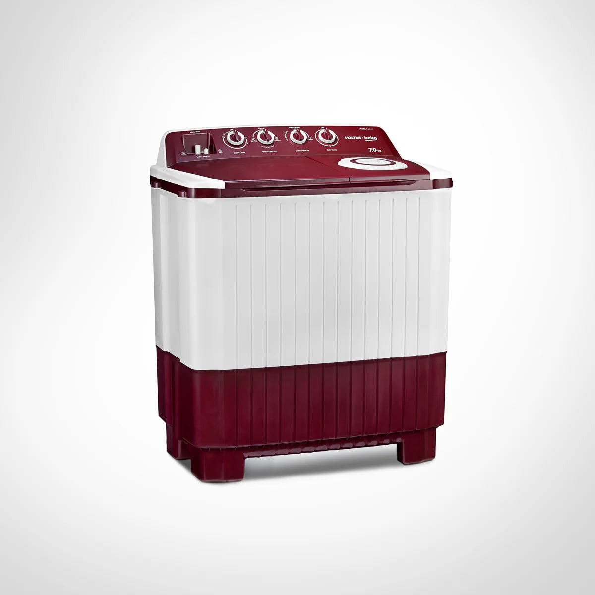 Voltas Beko WTT70DLIM/BRSSWH5POD 7Kg Semi Automatic Top Loading Washing Machine Burgundy Mahajan Electronics Online