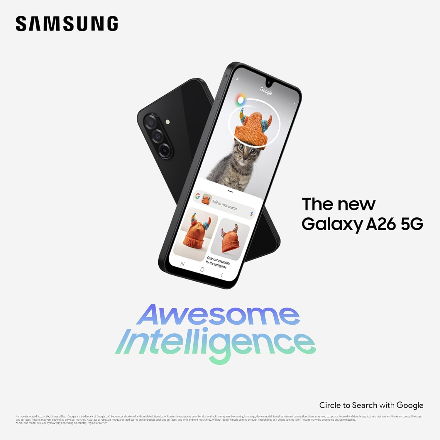 Samsung Galaxy A26 5G (Awesome Black, 6GB, 128GB) | Awesome Intelligence Mahajan Electronics Online