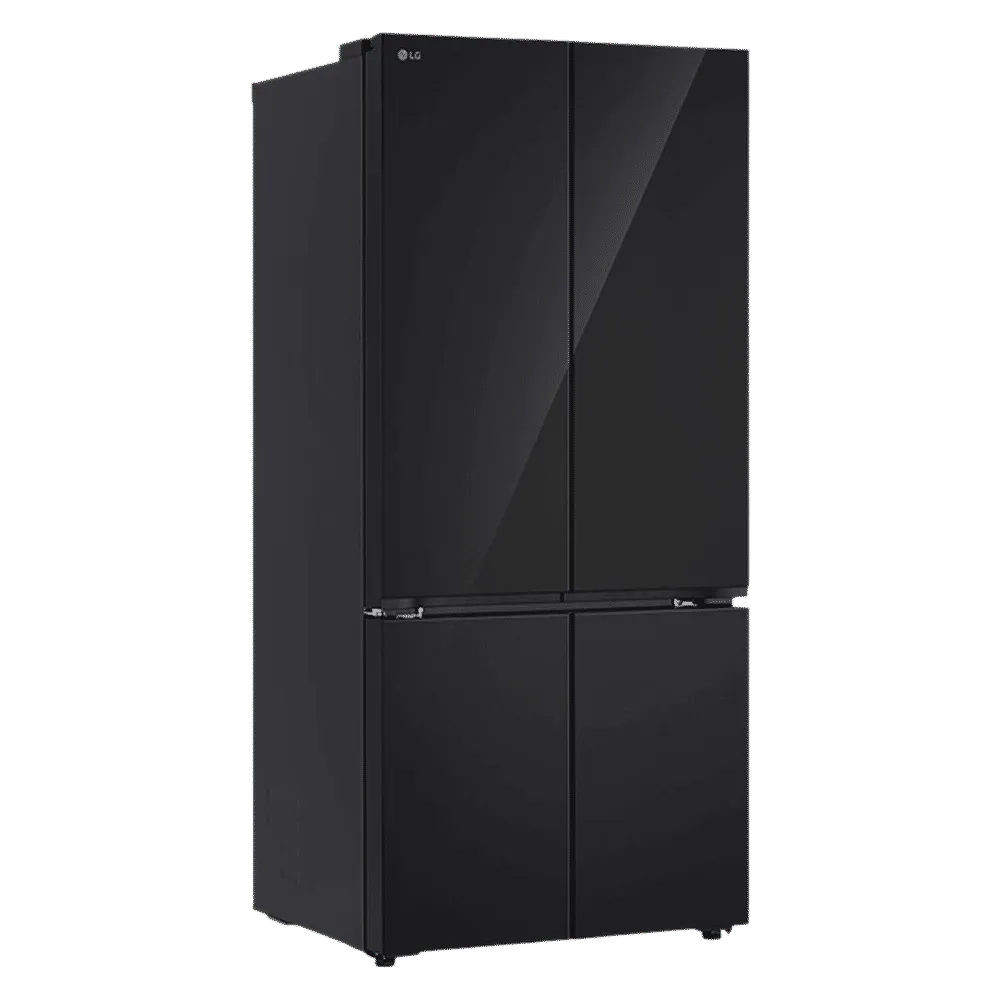 LG GV-B25FFGMB 574 Litres 3 Star Frost Free French Door Smart Wifi Enabled Refrigerator with Hygiene Fresh Plus ( Black Glass) Mahajan Electronics Online