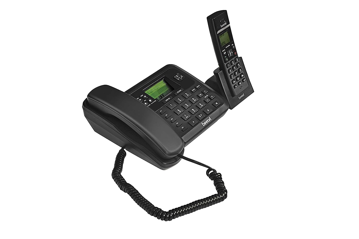 Beetel X78 2.4GHz Cordless Combo, with 2 Way Speaker Phone for Both Base and Handset, 3 Way Call conferencing, 8hrs Talk Time and 4 Days stand by, Stylish & Sturdy for Both Home and Office (X78 Black) - Mahajan Electronics Online