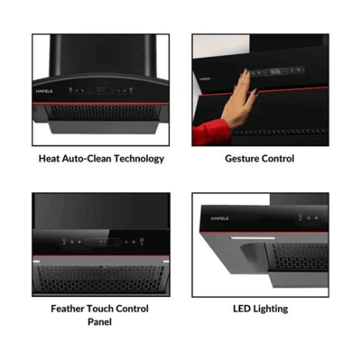 BOSCH Series 4 60 cm Wall-Mounted Chimney Hood DWK68IJ60I – 1250 m³/h Suction, Auto Clean, Gesture Control, Oil Collector Filter mahajan electronics online