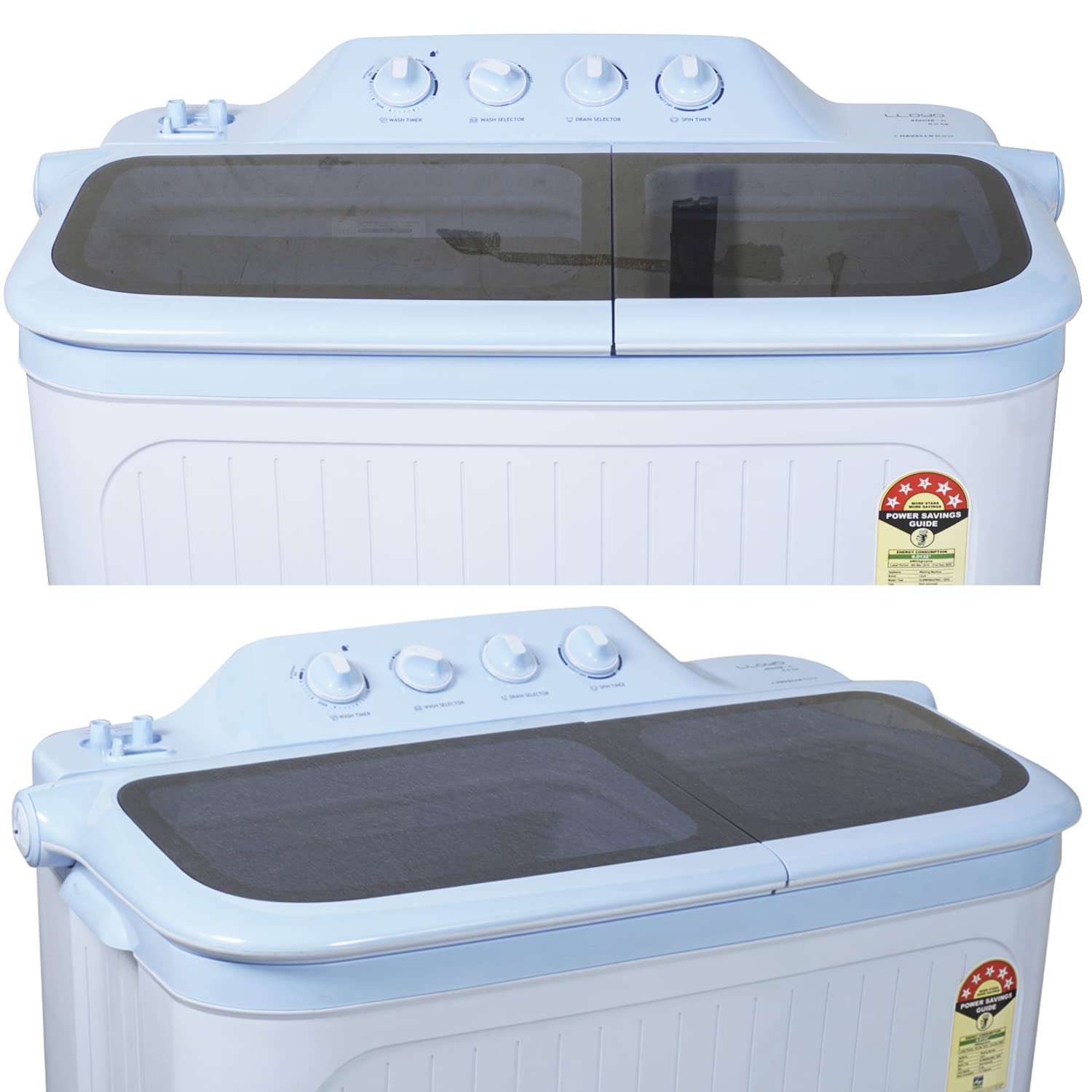Lloyd 8 Kg 5 Star Semi-Automatic Top Load Washing Machine (GLWMS80APBEL, Pastel Blue ) - Mahajan Electronics Online