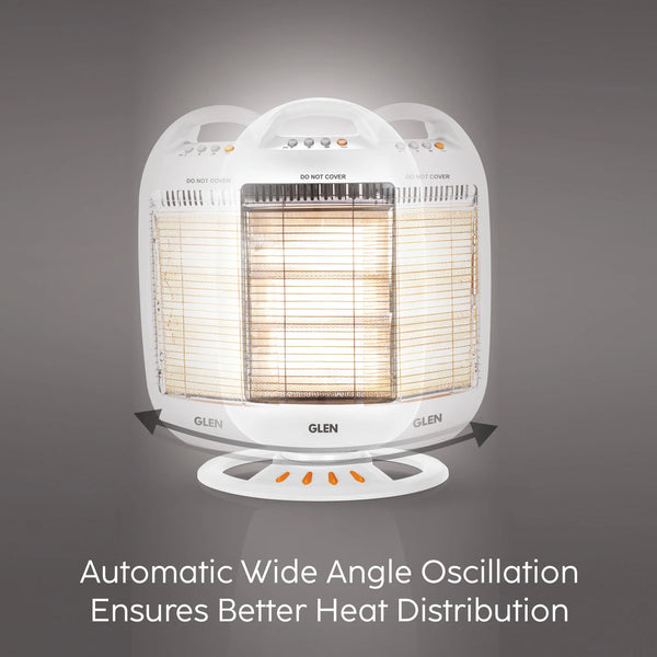 Glen HA7016CH 1200W Electric Carbon Room Heater with Heat Settings,