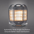 Glen HA7017 HL BL Electric Halogen Room Heater with 3 Heat Settings Grey/Black Mahajan Electronics Online