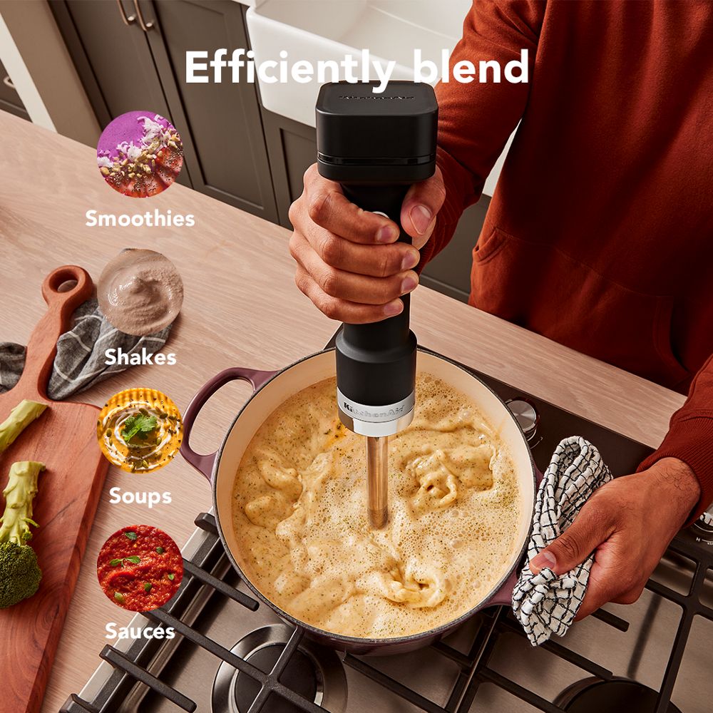 KitchenAid Go® Cordless Hand Blender 5KHBRV00ABM– battery sold separately Matte Black KitchenAid