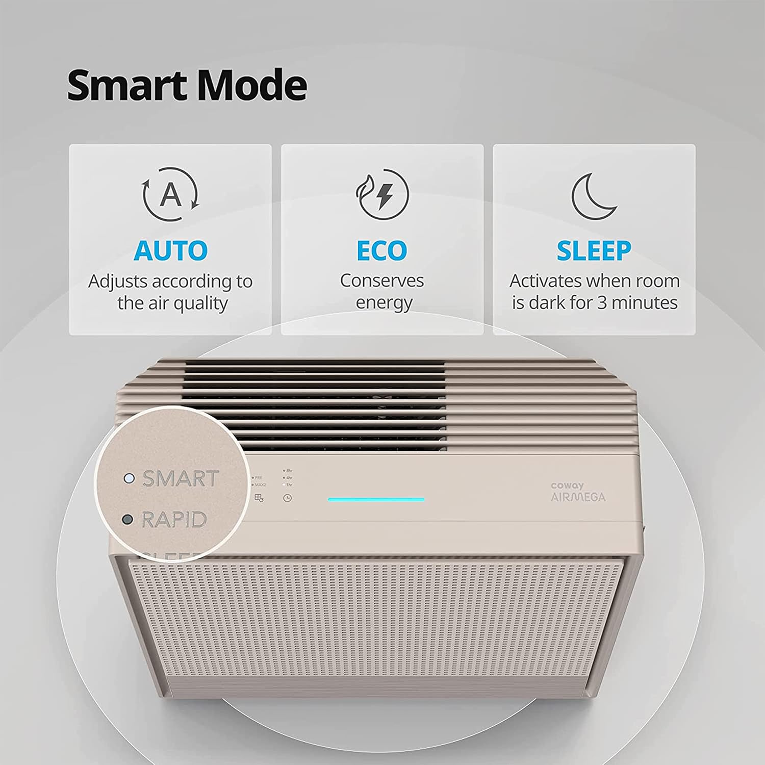 Coway Airmega 250 (Ap-1720H) Air Purifier For Living Room,Filter Life 8500Hrs (Approx. 1.5-2 Yrs),Anti-Virus True Hepa Filter (H13),Kills Allergies,Virus,Germs & Pm 0.01 With 99.999% Efficiency,White Mahajan Electronics Online