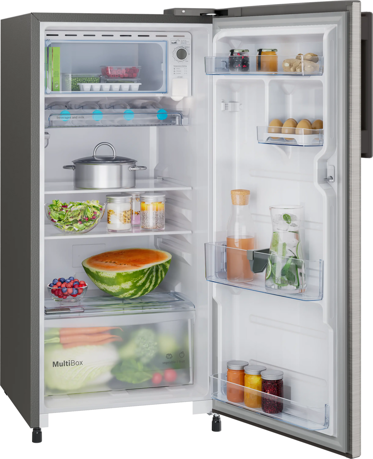 Bosch COT18S41EI free-standing fridge 185L 1 Single Door Refrigerator with Inverter Compressor, Toughened Glass Shelves Bosch