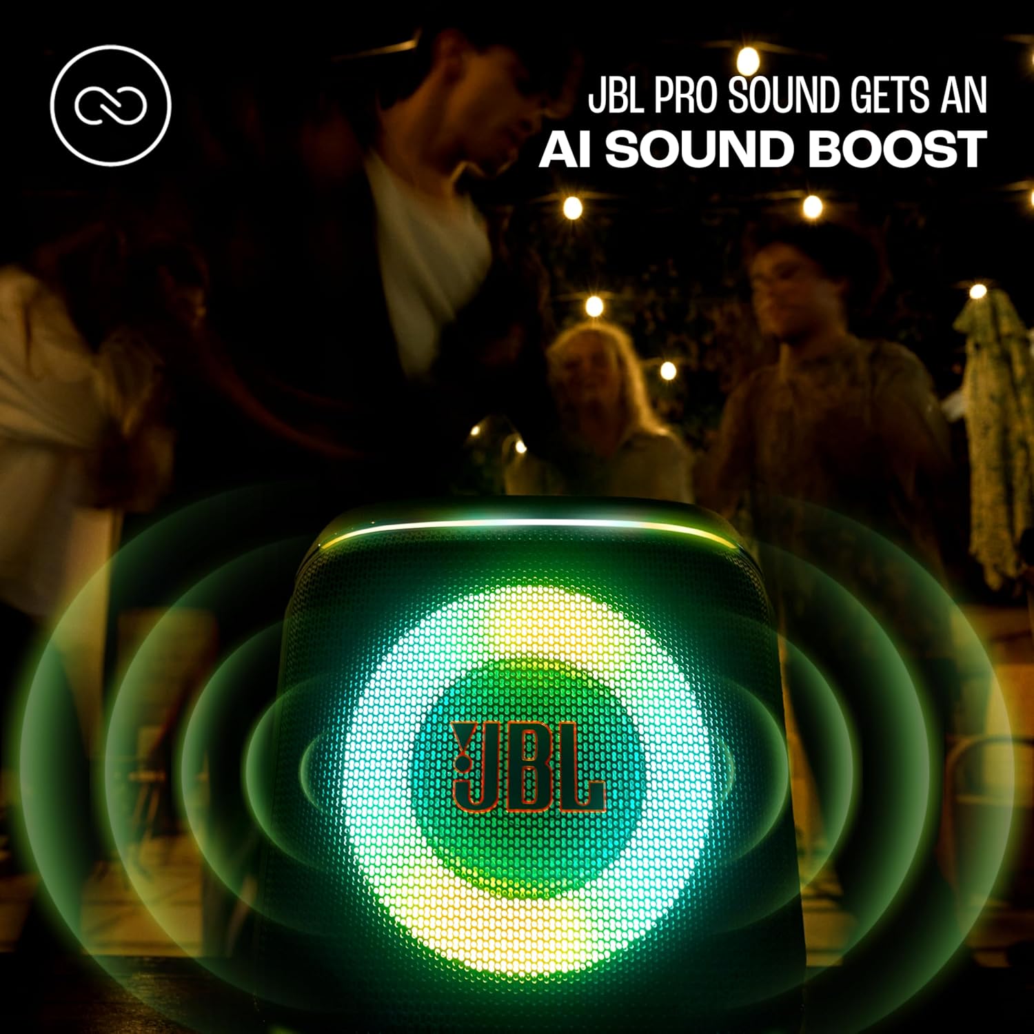 JBL Partybox Encore 2 with Mic, Wireless Bluetooth Party Speaker, AI Sound Boost, Dynamic Light Show, Upto 15Hrs Playtime, Replaceable Battery, Multi-Speaker Connection by Auracast, PartyBox App-Black Mahajan Electronics Online