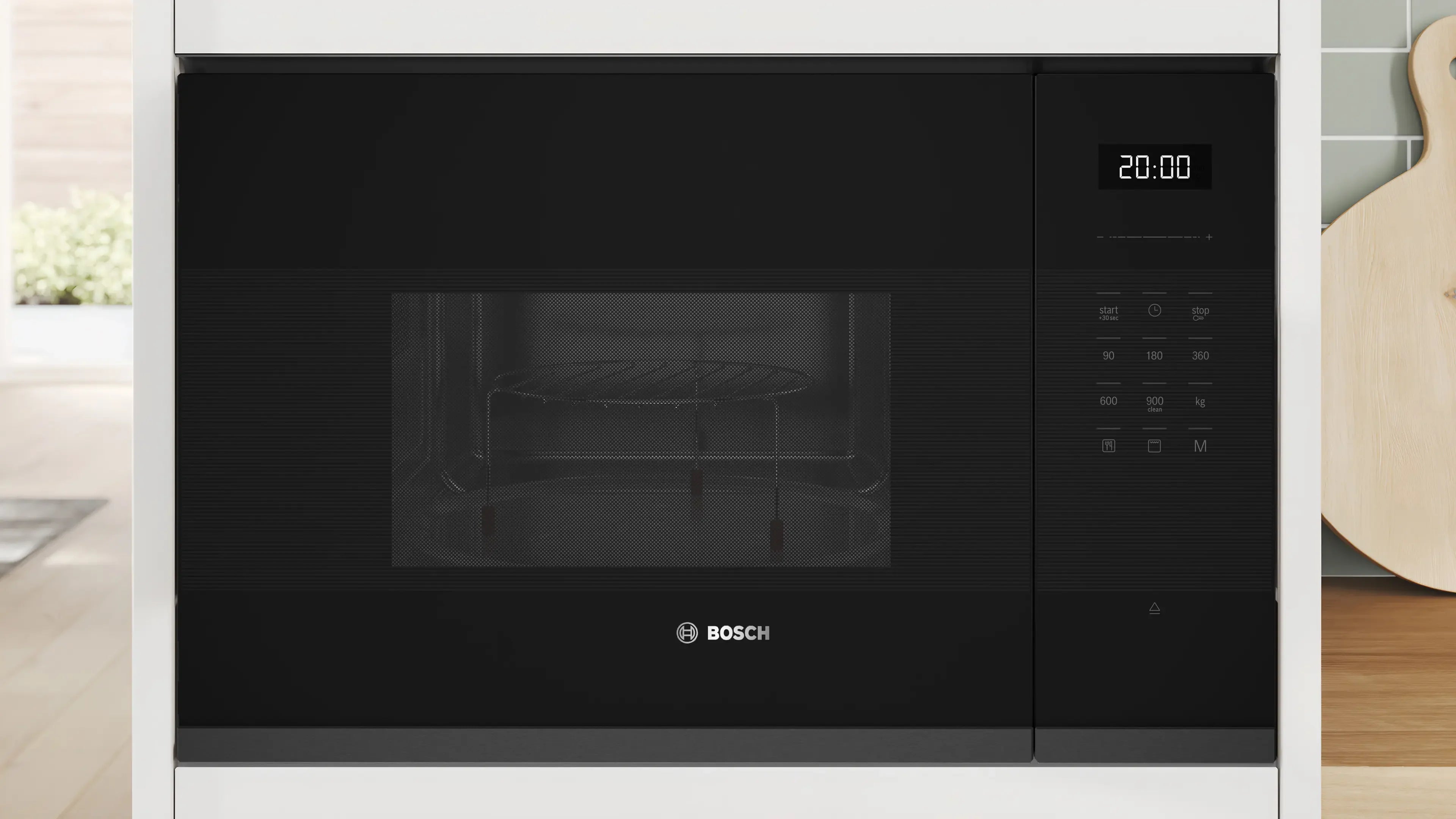 Bosch BEL554MB2I 25 Litre Series 6 Built-In Microwave Oven (Black, Stainless Steel Cavity) Bosch