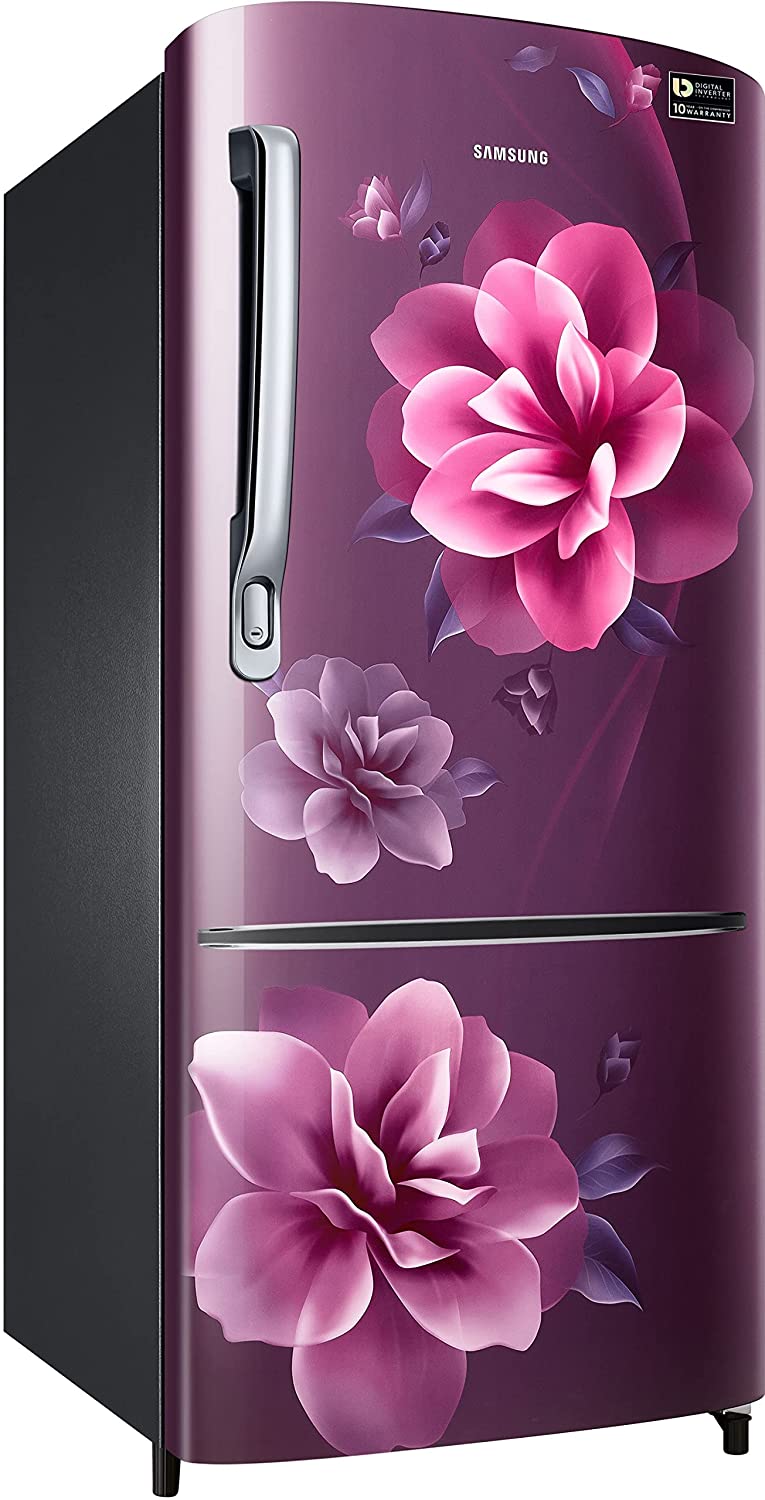 Samsung RR20C2723CR/NL 184L 3 Star Digital Inverter Direct-Cool Single Door Refrigerator(Camellia Purple) Mahajan Electronics Online