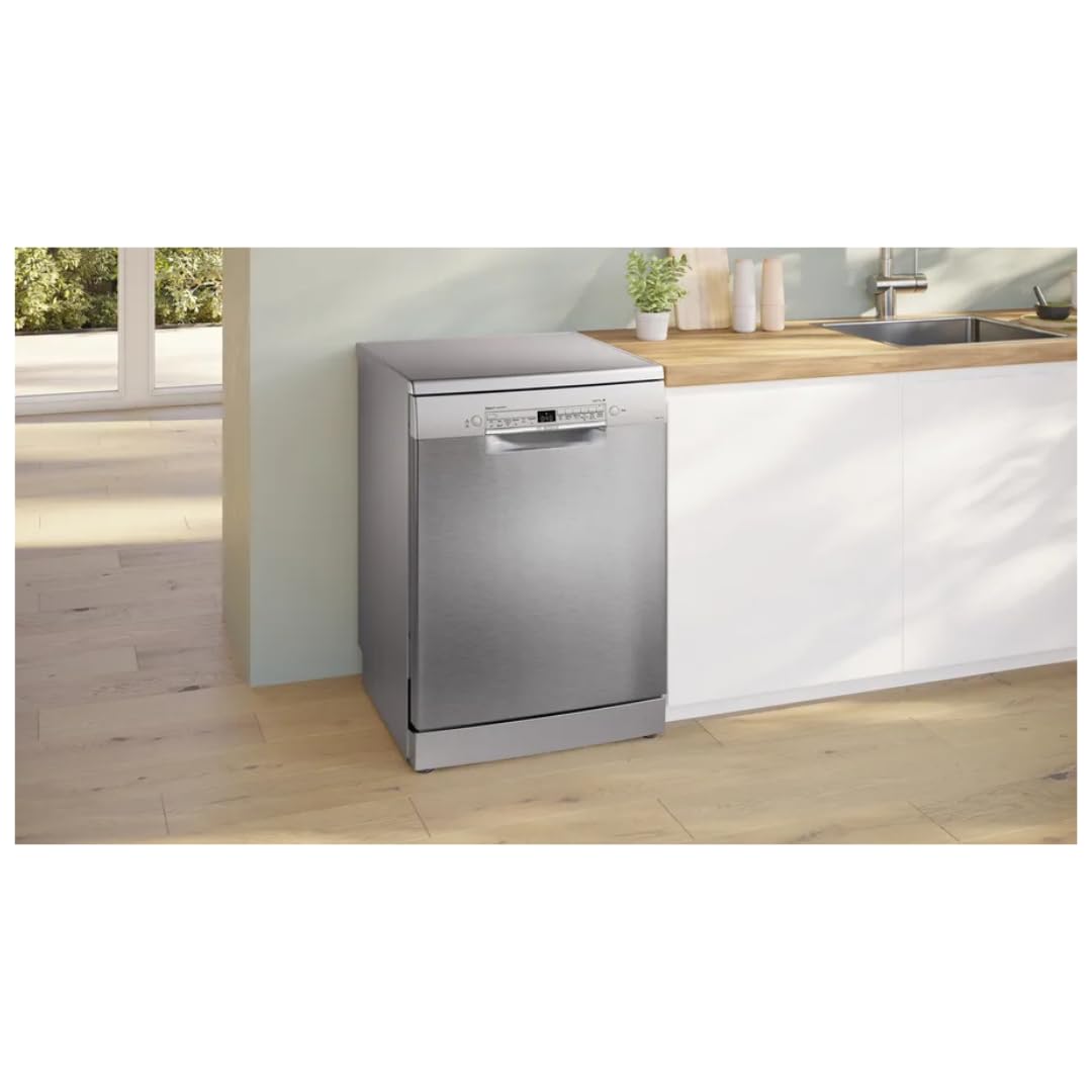 Bosch Series 6 SMS6IKI01I  14 Place Settings Free-standing Dishwasher ( 60 cm, Brushed Steel, Anti-Fingerprint, Wi-Fi Enabled, EcoSilence Drive) Mahajan Electronics Online