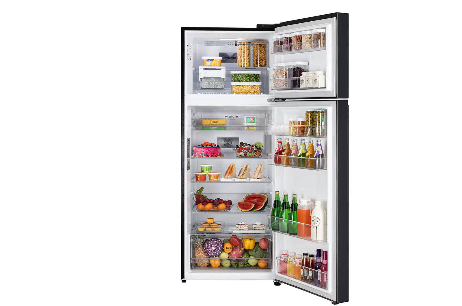 LG GL-T492EBMY 466L Double Door Refrigerator, Wifi Convertible, Door Cooling+™, Black Mirror Finish, 2 Star Mahajan Electronics Online