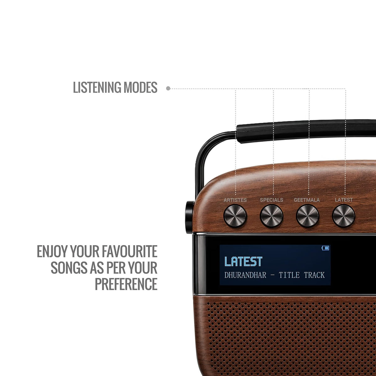 Saregama Carvaan 3.0 Hindi Legends to Latest Music Player, Antique Oak SC230 Carvaan