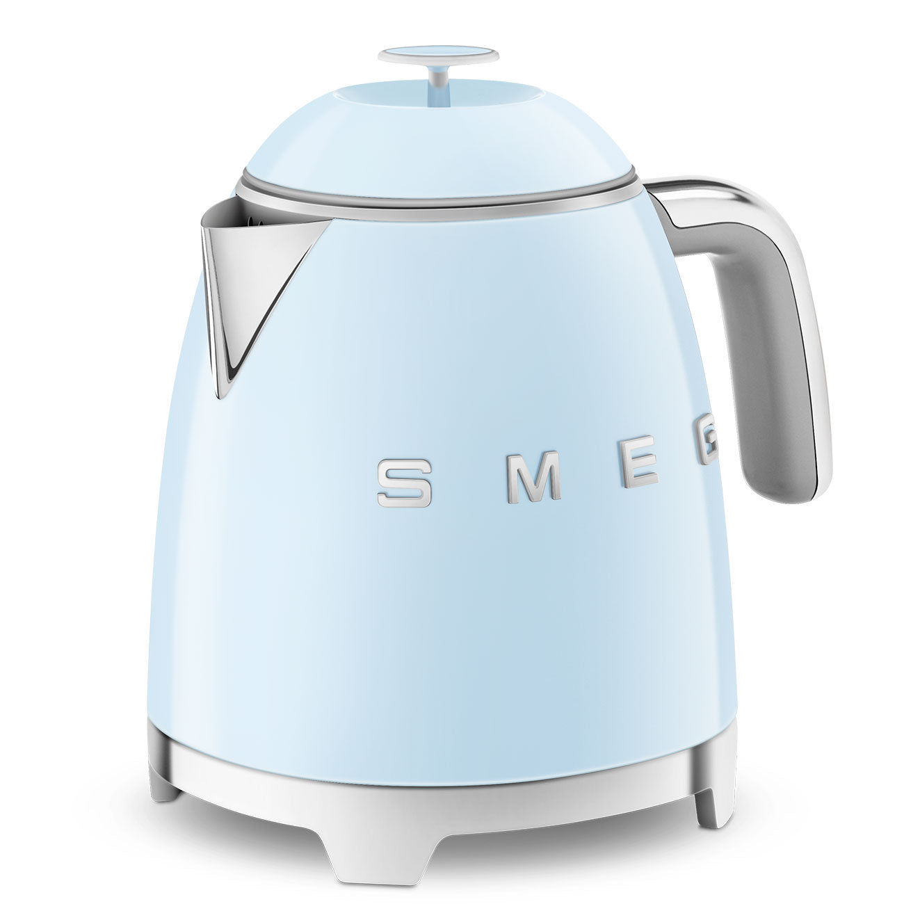 SMEG KLF05PBEU Mini 50's Retro Style 3 Cup Electric Kettle with Double Wall Anti Slip Base and Water Level Indicator (Blue) Mahajan Electronics Online