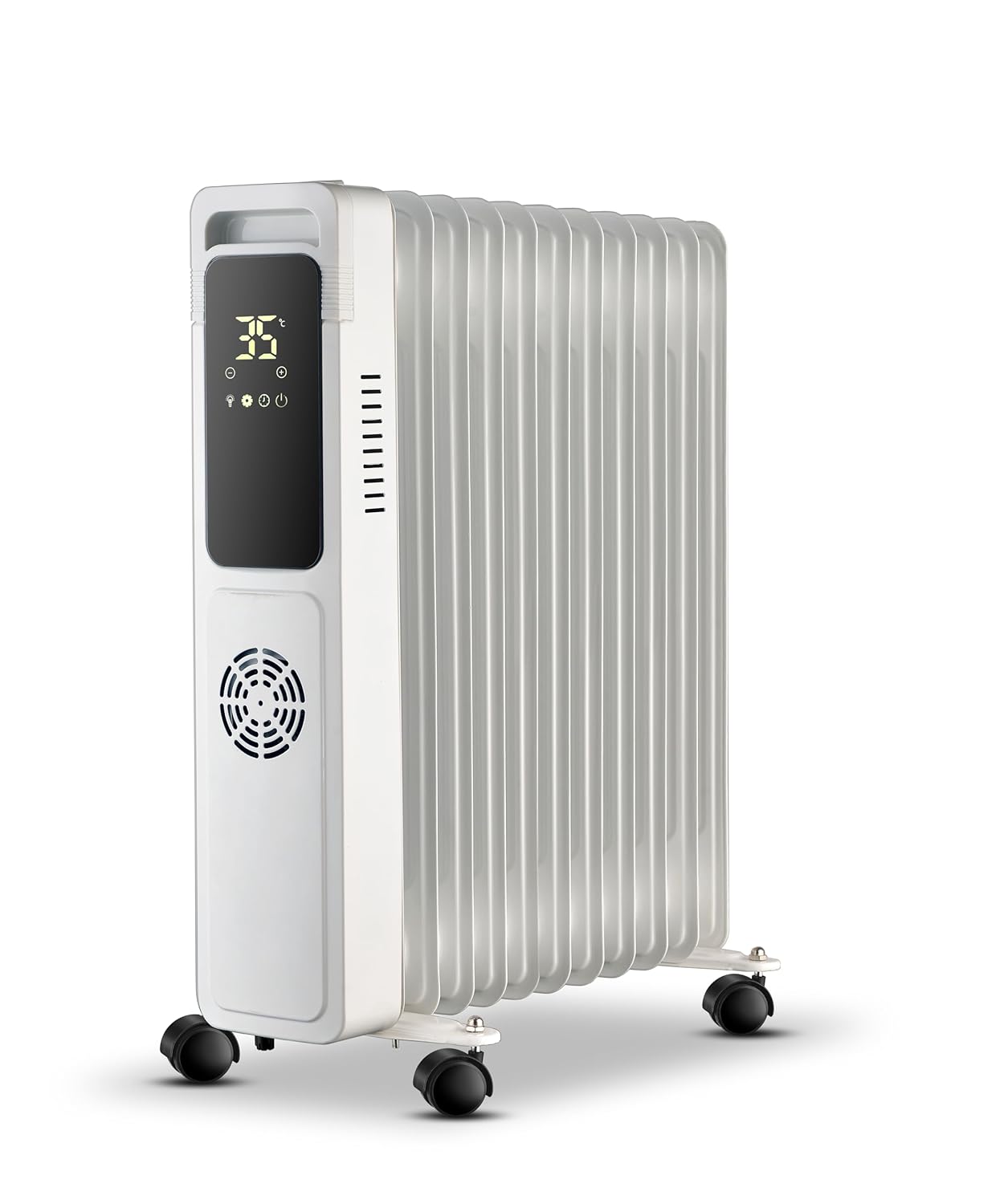 Russell Hobbs ROR11DF 2900W 11-Fin Oil Filled Radiator Room Heater | Smart Digital Heating, 24H Timer, 3 Intelligent Modes, Safety Protection | LED Touch, Foldable Wheels | 2 Yr Warranty Mahajan Electronics Online