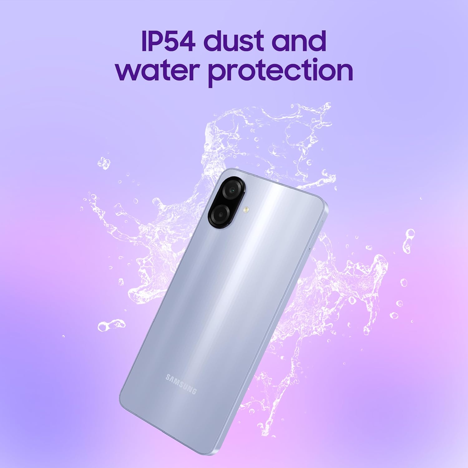 Samsung Galaxy A07 LTE (Light Violet, 4GB RAM, 64GB Storage) | 50MP Dual Camera | 6.7 Inch HD+ Display | 90Hz Refresh Rate | MediaTek Helio G99 (6nm) | IP54 | 6 Gen OS Upgrade and Security Update Mahajan Electronics Online
