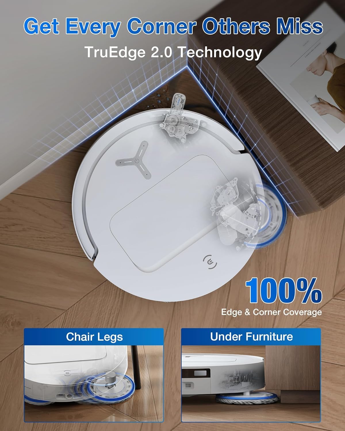 ECOVACS Deebot T50 PRO Omni 2 In 1 Robot Vacuum Cleaner & Mop,2025 Launch,15000 Pa Suction,6400 Mah Battery,8.1Cm Ultra-Thin,Zerotangle 2.0,AIVI 3.0 Obstacle Avoidance,Auto Wash/Dry/Refill,320 Mins Mahajan Electronics Online