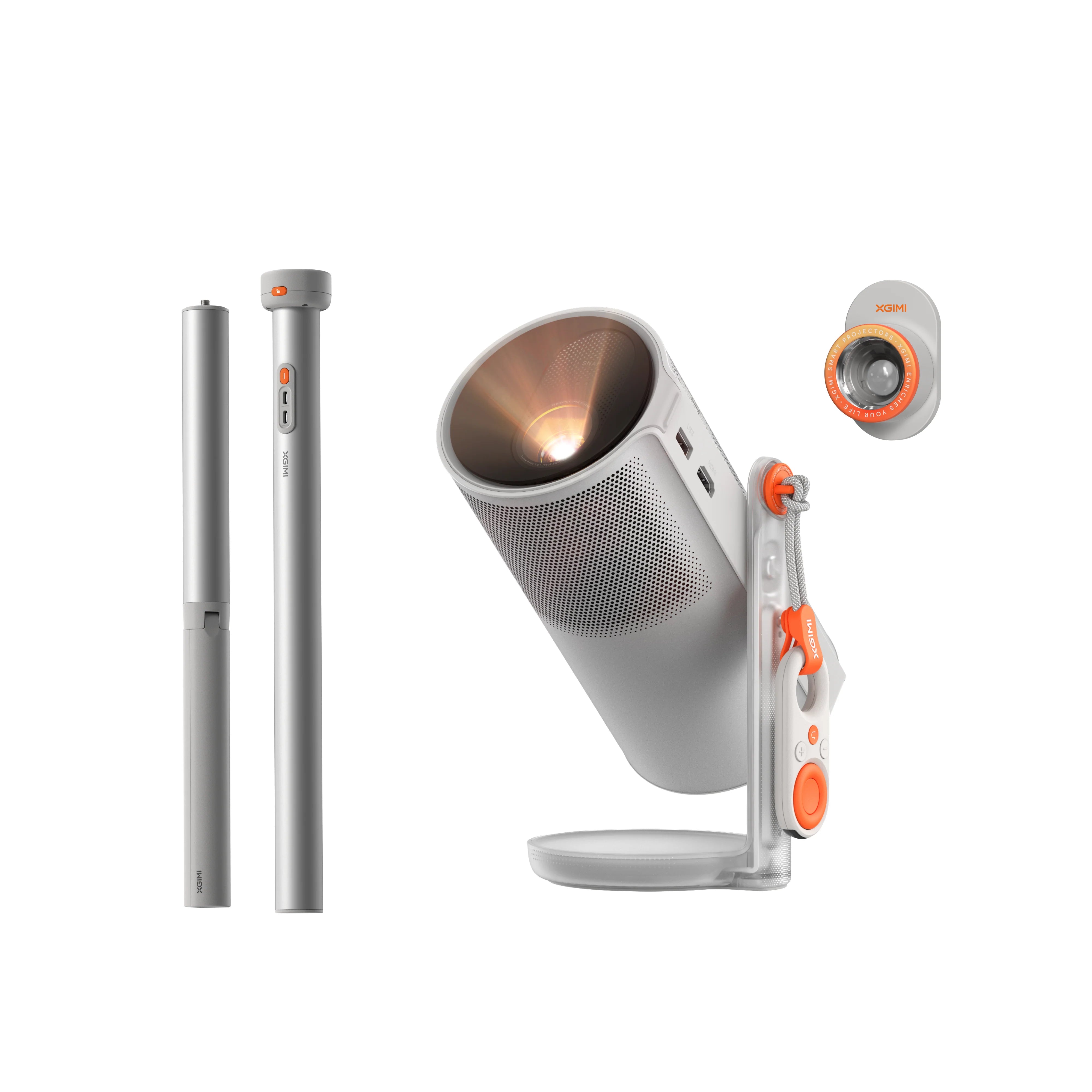 XGIMI MoGo 4 + PowerBase Stand Portable Projector and PowerBase Floor Stand Bundle XGimi