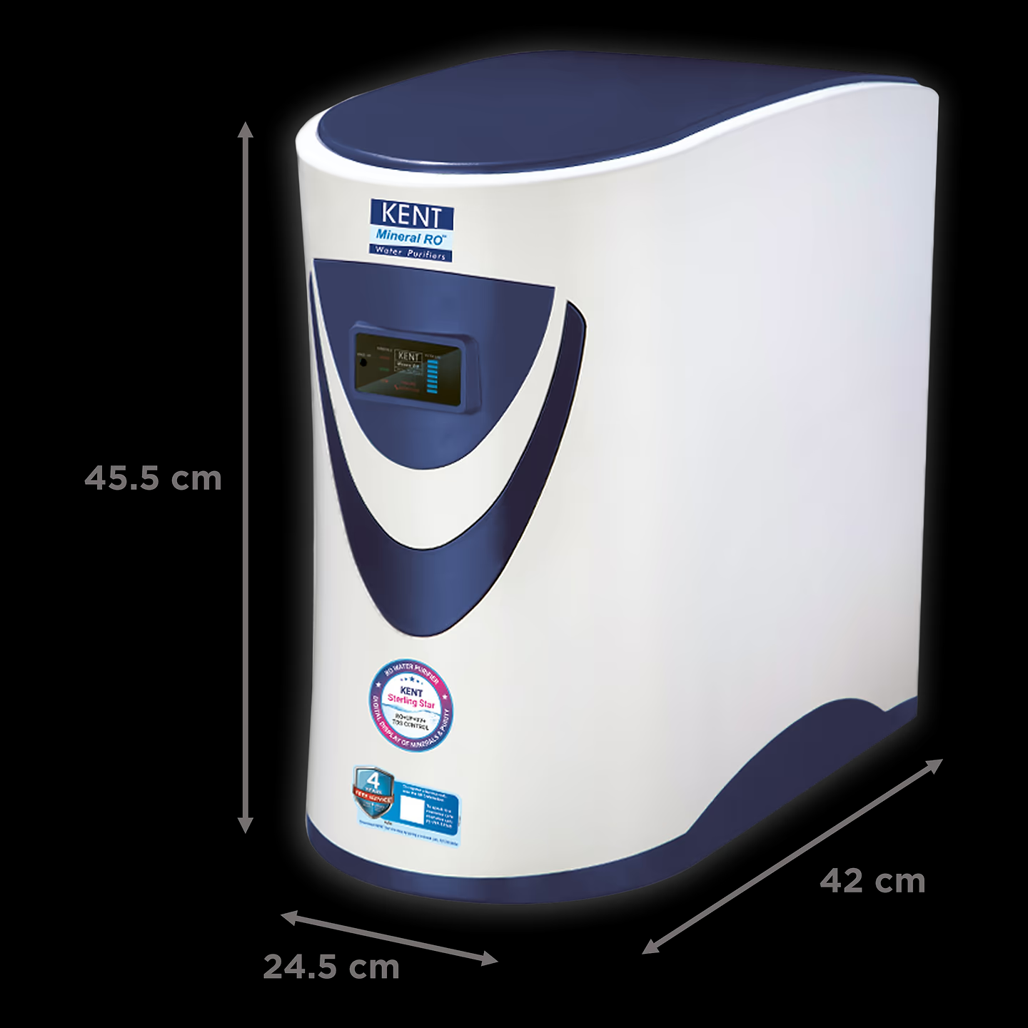 KENT Sterling Star 6L RO + UV + UF + TDS Water Purifier with Multiple Purification Process (White/Blue) - Mahajan Electronics Online